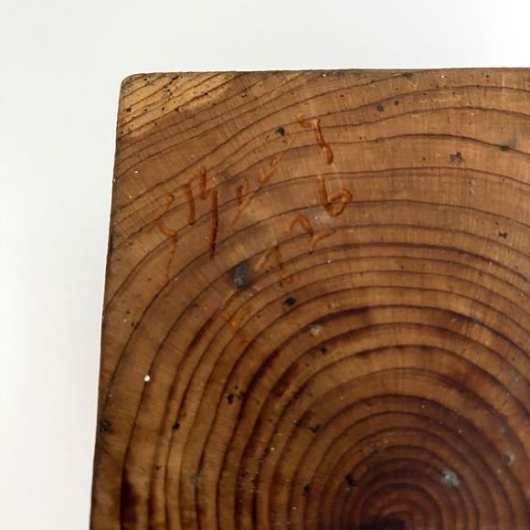 Vintage Signed Wooden Puzzle Box Toy 5 Pieces 3.5"x3"x2.5" Brown - Picture 6 of 10